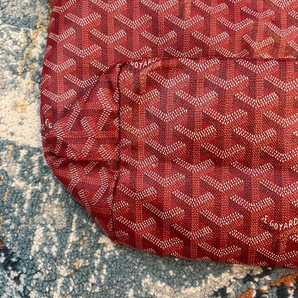 Goyard Saint Louis Tote Bad Red PM Coated Canvas - Picture 13 of 15